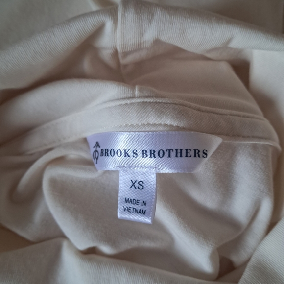 Brooks Brothers Winter White Cotton Spandex Turtleneck Tee Shirt Size XS - Picture 4 of 5